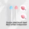 4pcs Silicone Lip Scrub Brush, Double-Sided Lip Exfoliator for Women & Men, Lip Cleaning Tool for Dead Skin Removal, Mini Portable Lip Scrubber for Smoother Lips, Pink, Green, Red & White view 4