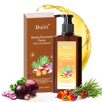 BUIITI Batana Oil Shampoo for Hair Growth Infused with Rosemary & Onion, Anti Hair Loss & Thickening Treatment for Women & Men, Promotes Regrowth, Sulfate Free Natural Formula, 10.14 fl oz