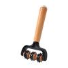 ChuYiElegance T Shape Massager Body and Face Roller with Handle for Meridian, Black view 1