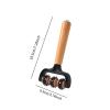 ChuYiElegance T Shape Massager Body and Face Roller with Handle for Meridian, Black view 2