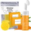 Turmeric Wash and Care 3 Piece Set, Turmeric Trio: Kojic Soap Bar/Facial Pads/Face Cleansing Wash with Brush, Jabon de Curcuma, Tumeric Soap Facial Cleaner Skincare Three Set for Face & Body (A) view 1