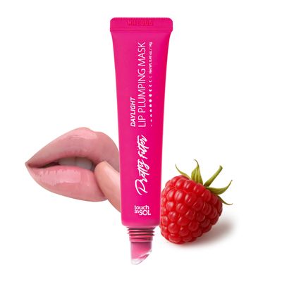 Touch in Sol Pretty Filter Daylight Lip Plumping Mask  Plumping Lip Gloss for Fuller Lips, Moisturizing Raspbarry Lip Plumper, Korean Makeup Essential for Glossy Lips #Raspbarry (0.3 fl.oz/9ml)