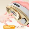 2025 Electric Nail Clipper & File Trimmer, USB Rechargeable with LED Light, 2 Speeds for Baby/Adult/Seniors-Black view 3