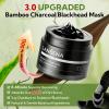LANBENA 3.0 Bamboo Charcoal Blackhead Remover Mask, 50g/1.76 oz, 120+ pcs Nose Pore Strips, Peel off Face Mask Whiteheads Cleanser Strawberry Nose Purifying, with Amazonian White Clay view 2
