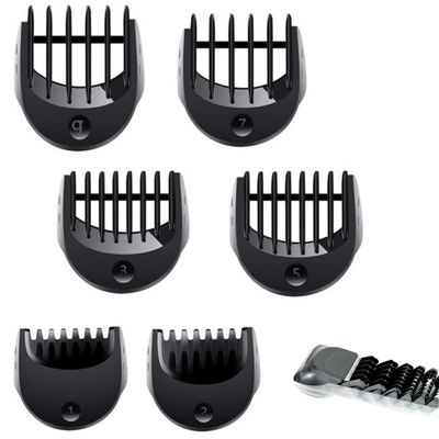 Beard Trimmer Replacement Head Compatible with Series 56 and 7 .1/2/3/5/7/9mm 6pcs Comb Trimming Attachment, for Electric Shavers 5018s5020s6075cc 7071cc7075cc7085cc7020s5050cs6020s 6072cc