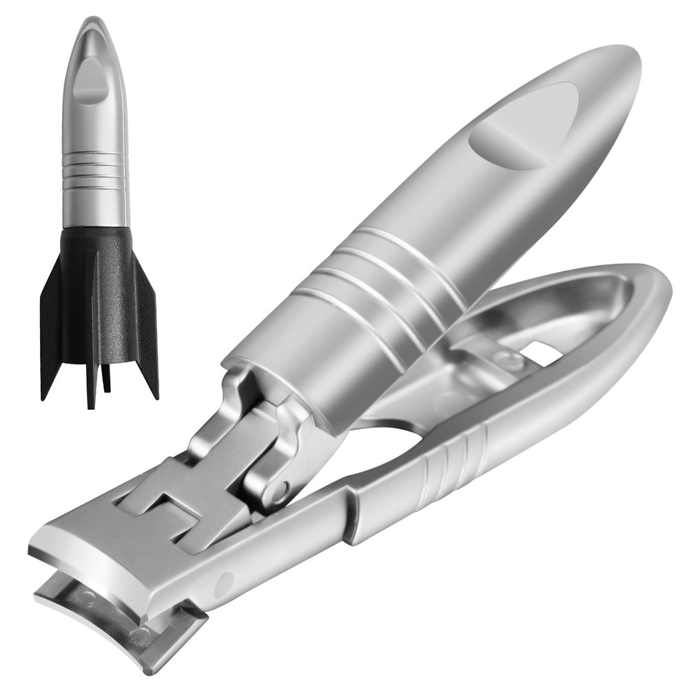 Characteristic Rocket Shaped Nail Clippers, Sharp and Durable Stainless Steel Nail Clippers, no Splashing and self Collecting, Suitable for Trimming Thick Nails or Hard toenails with Nail filests