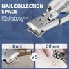 Characteristic Rocket Shaped Nail Clippers, Sharp and Durable Stainless Steel Nail Clippers, no Splashing and self Collecting, Suitable for Trimming Thick Nails or Hard toenails with Nail filests view 2