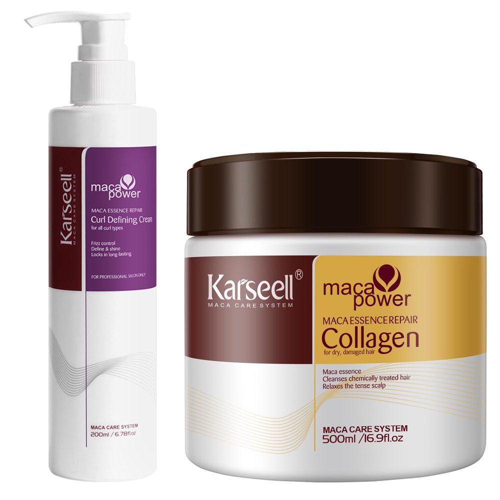 Argan Oil Collagen Hair Mask & Curl-Defining Cream