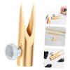 Veemoon Eyebrow Pencil Sharpener Metal Manual Sharpener with Dual U-Shaped Slots for Sharpening for Eyebrow and Eye Pencils for Home and Travel Use view 4