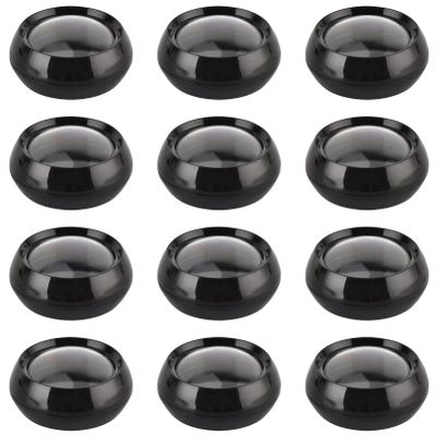 12 Pieces 3 Gram Plastic Cosmetic Containers Nail Art Accessory Storage Organizer Nail Glitter Storage Box for Nail Art Accessory Powder Glitter Rhinestones, 39 x 18 mm, Black