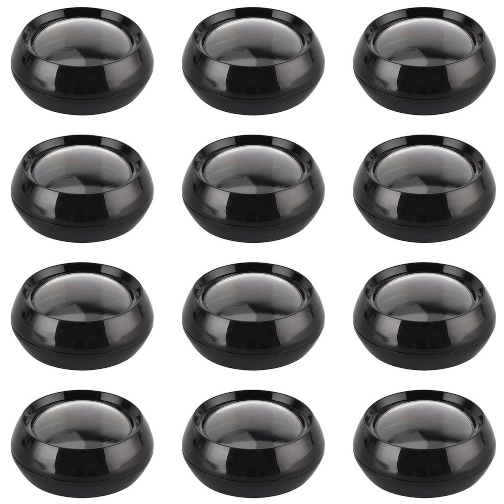 12 Pieces 3 Gram Plastic Cosmetic Containers Nail Art Accessory Storage Organizer Nail Glitter Storage Box for Nail Art Accessory Powder Glitter Rhinestones, 39 x 18 mm, Black