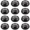 12 Pieces 3 Gram Plastic Cosmetic Containers Nail Art Accessory Storage Organizer Nail Glitter Storage Box for Nail Art Accessory Powder Glitter Rhinestones, 39 x 18 mm, Black view 1