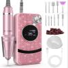 Professional Electric Cordless Nail Drill File with 11 Nail Drill Bits, 35000RPM DIY Glitter e Filer for Nails Kit Machine for Acrylic Nails Gel Polishing for Manicure Salon Home view 1