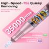 Professional Electric Cordless Nail Drill File with 11 Nail Drill Bits, 35000RPM DIY Glitter e Filer for Nails Kit Machine for Acrylic Nails Gel Polishing for Manicure Salon Home view 3