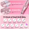Professional Electric Cordless Nail Drill File with 11 Nail Drill Bits, 35000RPM DIY Glitter e Filer for Nails Kit Machine for Acrylic Nails Gel Polishing for Manicure Salon Home view 4