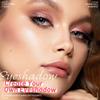 evpct Nude Brown Eyeshadow Quad Palette, Bright Nude Champagne Gold Brown Cocoa Glitter Metallic Shimmer Matte High Pigment Mini Eye Shadow Palette Makeup for older Women, Travel Size Built in Mirror view 2