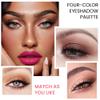 evpct Nude Brown Eyeshadow Quad Palette, Bright Nude Champagne Gold Brown Cocoa Glitter Metallic Shimmer Matte High Pigment Mini Eye Shadow Palette Makeup for older Women, Travel Size Built in Mirror view 4