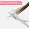 JIEYAO Eyebrow Trimmer Scissors with Comb, Stainless Steel Eyebrow Grooming Scissors with Brush for Women Men Brow Trimmer Scissors for Precise Eyebrow Shaping view 4