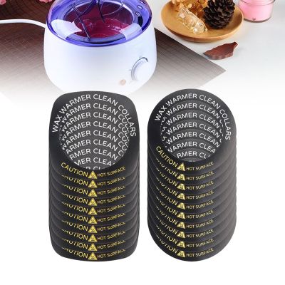 100pcs Wax Collars for Wax Pot, Disposable Wax Warmer Liners, 50pcs Round+50pcs Quadrate Wax Warmer Collars Compatible with Most Wax Heaters