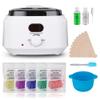 SUNVIVIPRO Wax Warmer Pot with 5 Bag Hard Wax Beads, Wax Kit Digital Hair Removal Waxing Kit for Women & Men, HotWax Melt Warmer Kit for Full Body, Legs, Face, Bikini,Sensitive skin, White view 1