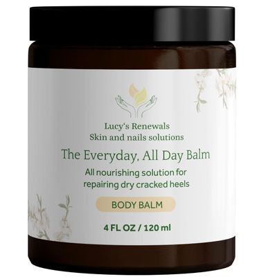 The Everyday, All Day Balm Intense Moisturizer for Cracked Heels, Dry Skin & Body Care | Natural Shea Butter, Tea Tree & Coconut Oil | Paraben-Free (4 FL OZ)