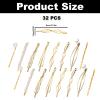 32PCS Golden Bobby Hair Clips, Elegant Hair Barrettes, Decorative Pearl Hair Pins, Metal Hair Pins, Stylish Hair Accessories for Women Bridal, Golden Weddings Hair Accessories. view 2