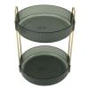 2 Tier Makeup Organizer Rack, 360 Deg Rotation Skin Care Organizer Transparent Space Saving Cosmetic Countertop Organizer Cosmetic Storage Holder for Bedroom Bathroom (Green) view 1