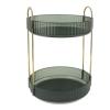 2 Tier Makeup Organizer Rack, 360 Deg Rotation Skin Care Organizer Transparent Space Saving Cosmetic Countertop Organizer Cosmetic Storage Holder for Bedroom Bathroom (Green) view 3
