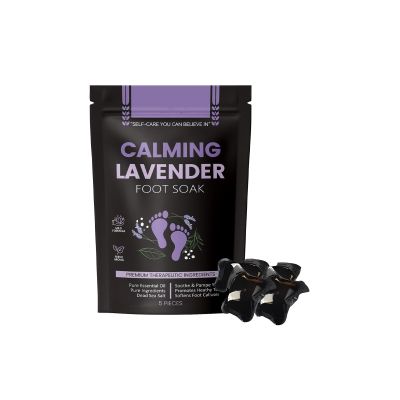 Calming Lavender Foot Soak with Dead Sea Salt, Premium Therapeutic Ingredients, 5 Pieces