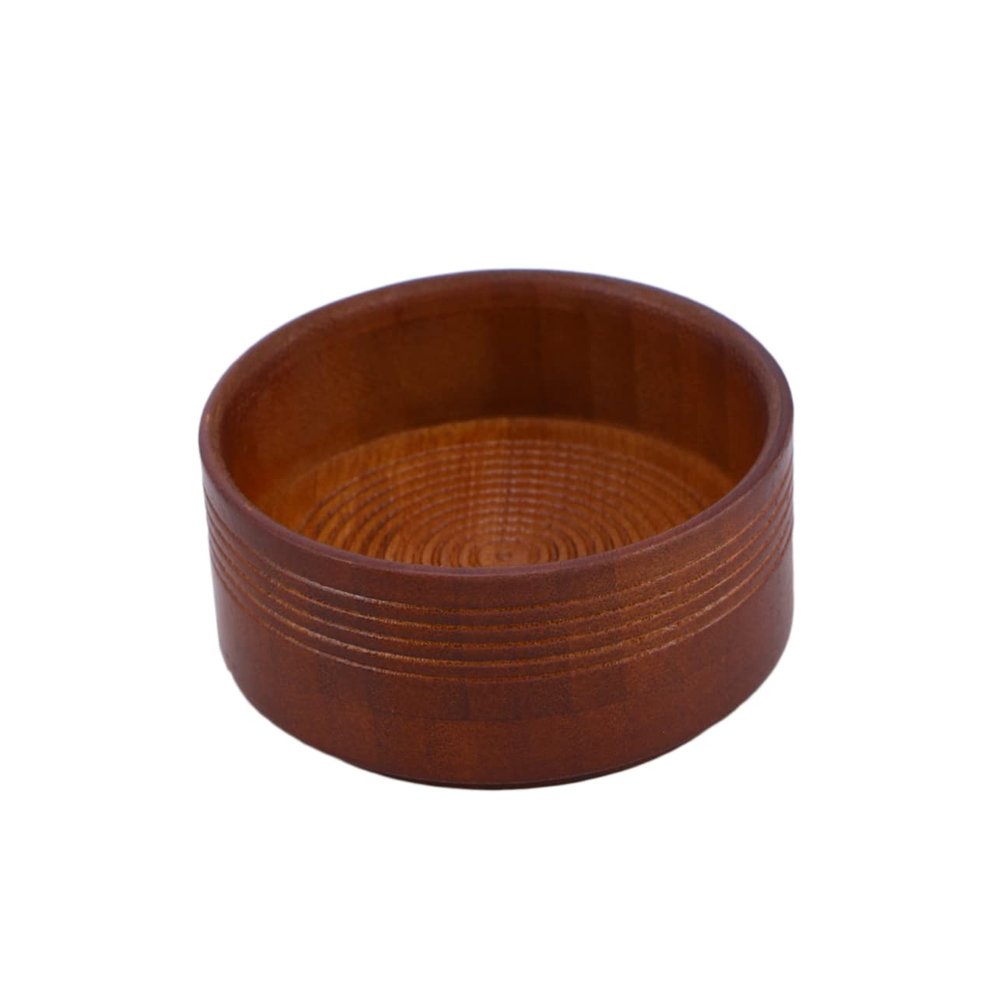 Homoyoyo Wooden Shaving Bowl Large Deep Shaving Mug for Soap Cup Tool for Men's Wet Shaving Polished Smooth Surface Safe Use
