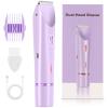 Tangting phoenix 2-in-1 Bikini Trimmer & Shaver for Women, All-in-One Rechargeable Electric Razor for Body & Face, Dual Head Design for Pubic, Underarm, Leg, Chin Hair Removal, IPX7 Waterproof(Purple) view 1
