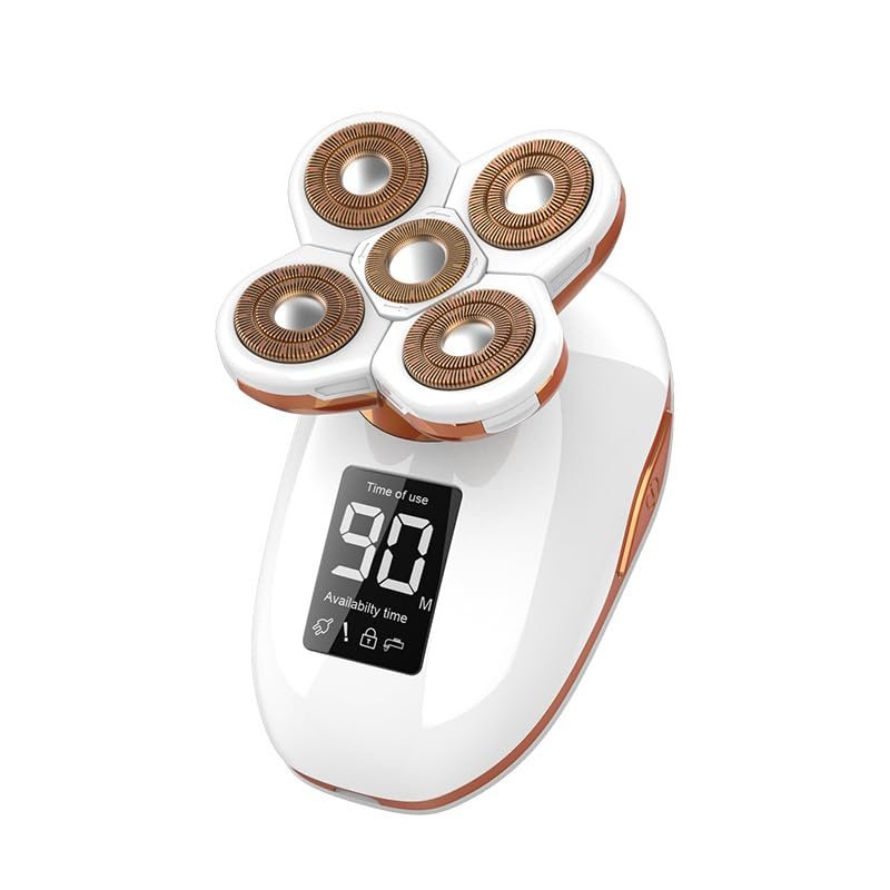 Electric Razors for Women: 3 in 1 Rechargeable Shaver with Detachable Head - 5D Wet and Dry Lady Hair Remover for Legs and Hand (Color:Rose Gold)