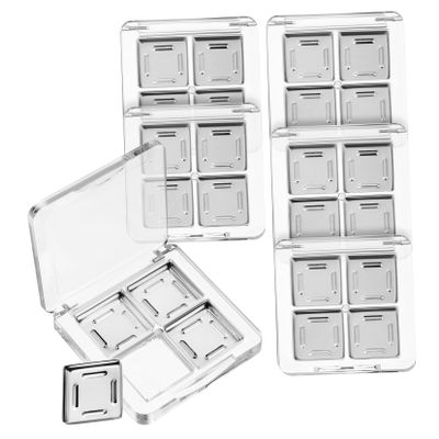 Homoyoyo 6pcs Empty Makeup Compact Organizer Box Eyeshadow Pallets Storage Lipstick Palette Highlighter Container