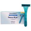 DawnMist Triple Play Personal Razor with Lubricating Strip Single Edge Triple Blade Teal 6 per Box view 1