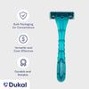 DawnMist Triple Play Personal Razor with Lubricating Strip Single Edge Triple Blade Teal 6 per Box view 4