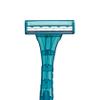 DawnMist Triple Play Razors  Triple Blade with Lubricating Strip, Single Edge, Teal, 2 Pack (20 Count) view 2