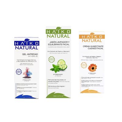 Haiko Natural Facial Care Set  Hydrating Face Cream with Collagen & Elastin, Anti-Aging Cream & Facial Cleansing Soap  Hydration, Skin Care & Radiance  Paraben-Fre