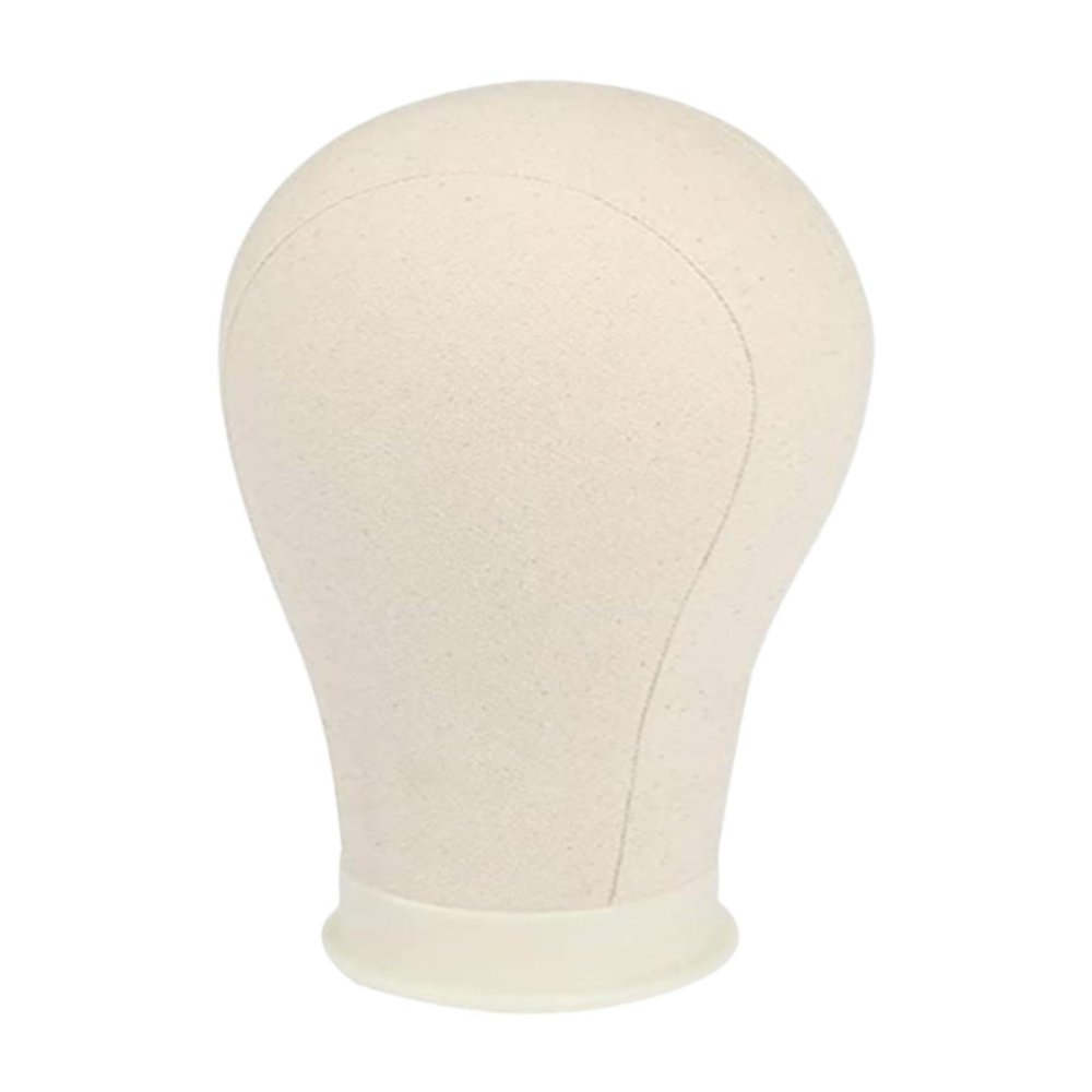 NinthAvenue Basics Canvas Mannequin Head Canvas Block Head Wig Holder Model Multifunctional Hairpieces Display Head Wig Head for Hats Caps Scarf, 22in