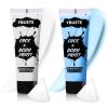 YBUETE 2Pcs Face Body Paint, Professional Paint for Halloween Cosplay Costume Party, Full-coverage Multi-Color Cream Makeup Body Paint for Adults Halloween Cosplay SFX Makeup Paint (White+Light Blue) view 1