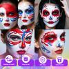 YBUETE 3Pcs Face Body Paint, Professional Paint for Halloween Cosplay Costume Party, Body Paint for 4th of July Pride Independence Day or America's Patriotic Veterans Events, USA Flag Face Painting view 3