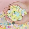 Green Matcha Soap Petal flakes. Perfect for guest bathrooms, party favors, baths, and travel or purse, these mini soap petals make washing hands or soaking in the tub a delightful experience. view 2