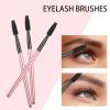 4Pcs Mascara Brush Wands Makeup Lash Spoolies Eyelash Eyebrow Brushes Spooly Applicators for Extensions Reusable(Pink) view 4