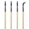 4Pcs Mascara Brush Wands Makeup Lash Spoolies Eyelash Eyebrow Brushes Spooly Applicators for Extensions Reusable(Gold) view 1