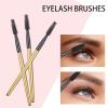 4Pcs Mascara Brush Wands Makeup Lash Spoolies Eyelash Eyebrow Brushes Spooly Applicators for Extensions Reusable(Gold) view 3