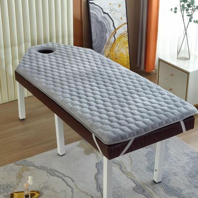 Gray(t),180 * 60cm,LDLCYCN Massage Table Topper Memory Foam Thick 7Cm(2.8In) Massage Bed Mattress Topper Spa Massage Table Pad with Face Hole Non-Slip Lash Bed Cushion Round/Trapezoidal Head
