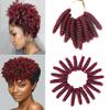 Haolocs 3 Packs Saniay Curl Crochet Braids Short Crochet Braiding Bouncy Twist Spiral Curls Jamaican Twist Hair Extensions 20 Strands/Pack (Bug, 6 * 10 inch) view 1