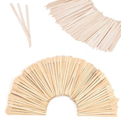 1200 Pcs Wooden Eyebrow Waxing Sticks with Handle and 1200Pcs Wooden Wax Sticks (Slanted Handle)