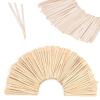 1200 Pcs Wooden Eyebrow Waxing Sticks with Handle and 1200Pcs Wooden Wax Sticks (Slanted Handle) view 1