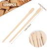 1200 Pcs Wooden Eyebrow Waxing Sticks with Handle and 1200Pcs Wooden Wax Sticks (Slanted Handle) view 2