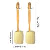 Bath Brush 1PC Natural Exfoliating Loofah Back Sponge Scrubber Brush with Long Wooden Handle Stick Holder Body Shower Bath Spa Bath Brush Set view 2